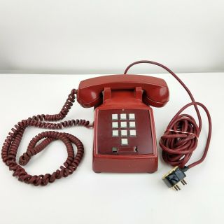 Rare Western Electric 1500 Red 10 - Button Telephone 1967 Touch Tone Phone