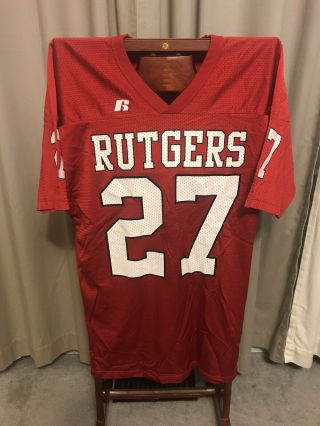 Vintage - Ray Rice Rutgers Scarlet Knights Football Jersey - 27 - Russell Athletic