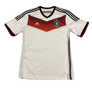 Adidas Germany National Team Climacool White Jersey Sz L Soccer Futbol Kit