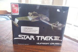 Nib Klingon Cruiser Star Trek Iii Amt/ertl Hobby Kit Model 1984