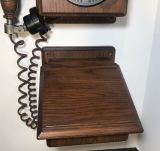 Vintage 1980s Western Electric Bell Country Junction Wood Rotary Wall Phone RARE 3