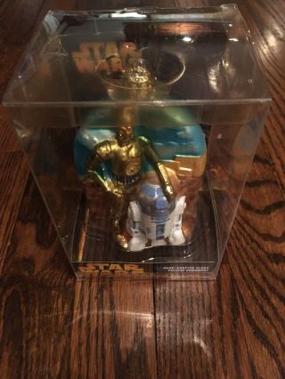2005 Kurt Adler Star Wars C3po & R2d2 Hand - Crafted Glass Holiday Ornament