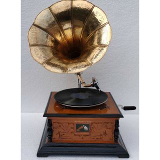Antique Gramophone Player Vintage Phonograph Record Player