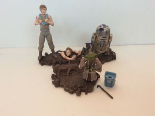 Star Wars Otc Luke Skywalker Dagobah,  Yoda,  R2 - D2 3.  75” Loose Action Figures