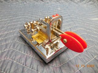Vintage Vibroplex Deluxe Iambic Telegraph Morse Code Paddle Ham Radio Cw Key Bug