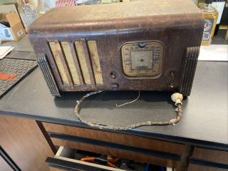 Vintage Wood 1930’s Coronado Short Wave Tube Radio Rare Style