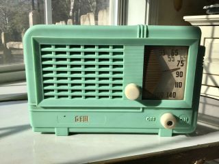 Antique Gem Radio Not Bakelite By Jewell 955 Minty Cond.  Rare Green