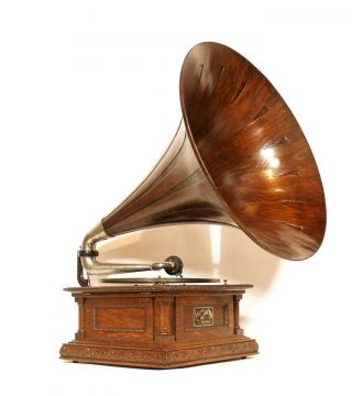1905 Victor D Fancy Case Phonograph w/Original Victor 22 