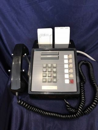1974 Western Electric 2662ai Card Dialer Telephone Black W/cards And Index