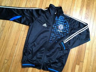 Vtg Adidas Chelsea Samsung Track Jacket Football Soccer Club Sz L