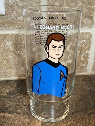 Vintage 1976 Star Trek Dr.  Pepper Collector’s Series Glass - Dr Leonard Mccoy