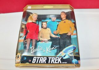 Mattel 15006 Gift Set Star Trek Barbie And Ken Doll Set Nrfb 1996 Collector Ed