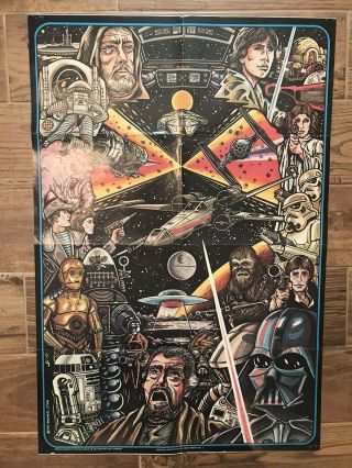 Vintage Star Wars Movie Poster From The 1977 Film By Michael Stein