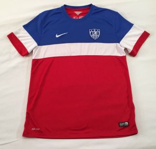 Men’s Nike Dri - Fit Us Soccer 2014 World Cup Soccer Jersey Size Adult Large Usa