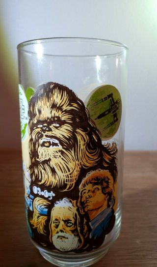 Vintage 1977 Burger King CocaCola STAR WARS Chewbacca Glass Han Solo Chewie R2D2 2