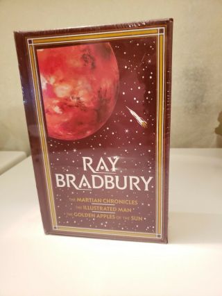 Martian Chronicles Illustrated Man Golden Apples Of The Sun Ray Bradbury Leather