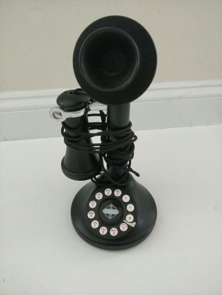 Crosley Candlestick Phone Cr64 Black Retro Push Button 1920s - Style