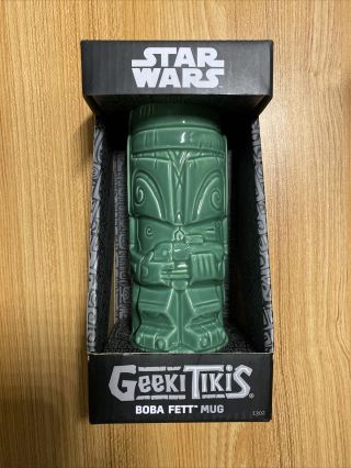 Star Wars Geeki Tikis Boba Fett 15oz Ceramic Mug Rare