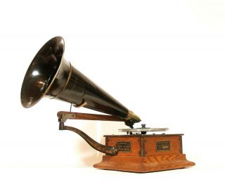 1902 Victor R Phonograph Pre - Dog Berliner Era Zinc Horn Outstanding