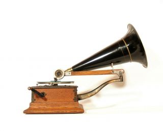 1902 Victor R Phonograph Pre - Dog Berliner Era Zinc Horn Outstanding 5