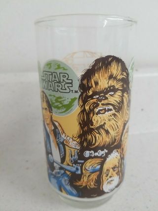 1977 Star Wars Chewbacca Burger King Drinking Glass Coca - Cola Vintage