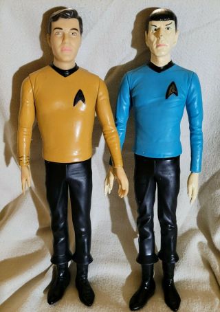 1991 Star Trek " Captain Kirk " & " Spock " 11 " Figure Set Vintage Hamilton