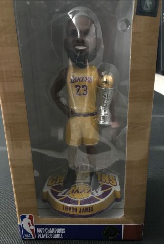 Lebron James Los Angeles Lakers Nba Champions 10 " Mvp Player Bobblehead Doll