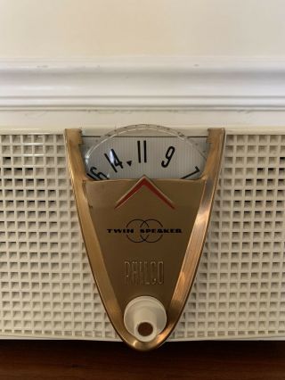Vintage Philco Tube Radio “Twin Speaker” Model F817 (1957) Great 5