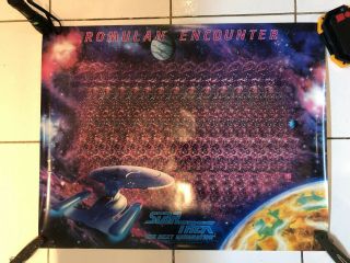 Star Trek Magic Eye Poster " Romulan Encounter " Vintage