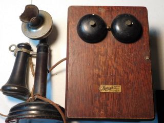 Candlestick Telephone Kellogg With Wooden Monarch Ringer Box (us Only)