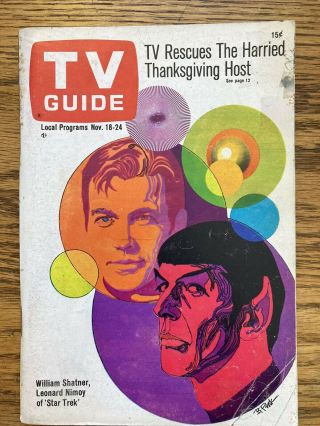 La Metro 1967,  Star Trek,  " Tv Guide " (scarce) Capt.  Kirk / Spock