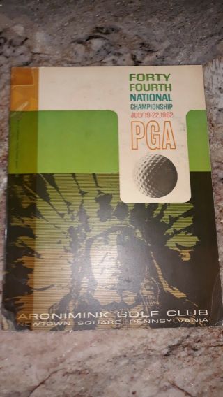 1962 44th Pga National Championship Aronimink Golf Club Newtown Square Program