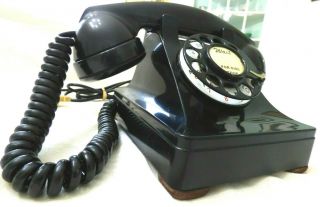Western Electric 302 Black Thermoplastic Desk Phone Polished &