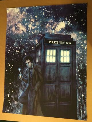 Doctor Who Bad Wolf Tardis Glow In The Dark Screen Print Poster