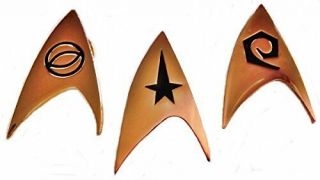 Star Trek Tos Set Of 3 Classic Pins Command,  Science & Engineering Logos