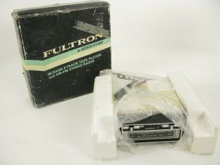 Old Stock Fultron In Dash 8 Track Player Am Fm Stereo Radio In Foam W/ Box