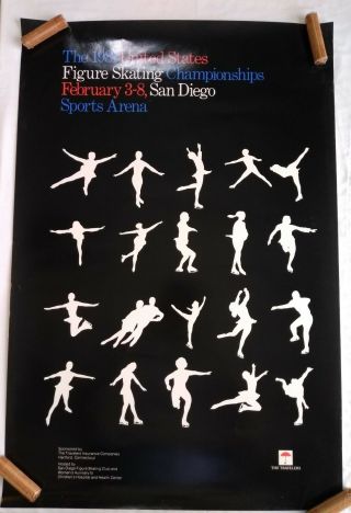 1981 Us Figure Skating Championships San Diego Poster Vintage