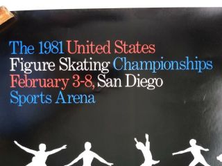1981 US Figure Skating Championships San Diego Poster Vintage 2