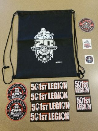 Star Wars Celebration 501st Legion 20th Anniversary Bash Swag Backpack Stickers