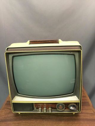 General Electric Vintage Television Parts/repair Tv Model Sf2106vy Made In Usa