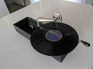 Vintage Kompact Wind - Up Portable Phonograph / American,  C.  1930 / Vg