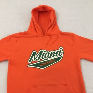 Vintage 80’s University Of Miami Hurricanes Hoodie Sweatshirt - Men’s Size Large