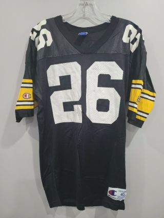 Vintage 90s Champion Nfl Pittsburgh Steelers Rod Woodson 26 Jersey Mens 40 M