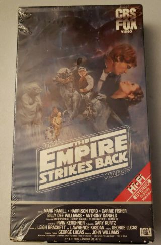 1980 Cbs Fox Video - The Empire Strikes Back - Star Wars - Vhs Rare