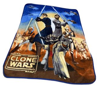 Star Wars The Clone Wars Fleece Throw Blanket 50” X 60”