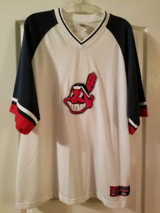 Vintage Cleveland Indians Mlb Baseball Chief Wahoo Shirt By Lee Sport Men 