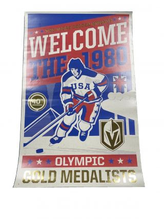 Vegas Golden Knights 1980 Miracle On Ice 40th Anniversary 11x17 Poster Game 2/21