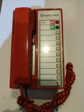 Vintage Western Electric Touch A Matic Burnt Orange Speed Dial Telephone
