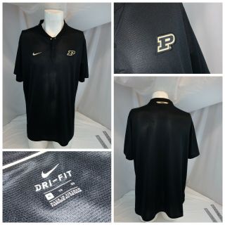 Purdue Boilermakers Nike Dri - Fit 2 - Snap Shirt Xl Men Black Poly Lnwot Ygi C0 - 198