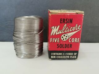 Vintage Eesin Multicore 60/40 5 Core Solder 18 S.  W.  G.  Television,  Radio 1lb Full